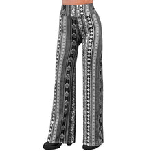 Load image into Gallery viewer, Wide Leg Pants - Black/White Paisley