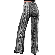 Load image into Gallery viewer, Wide Leg Pants - Black/White Paisley