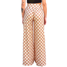 Load image into Gallery viewer, Wide Leg Pants - Tan Checkerboard
