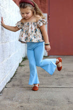 Load image into Gallery viewer, Girl's Bell Bottoms - Solid Light Blue