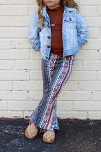 Load image into Gallery viewer, Girl's Bell Bottoms - Indigo Paisley