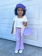Load image into Gallery viewer, Girl's Bell Bottoms - Solid Lavender