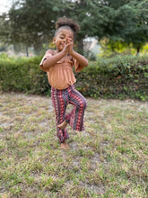 Load image into Gallery viewer, Girl's Bell Bottoms - Marsala Paisley