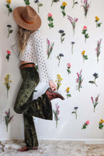 Load image into Gallery viewer, Velvet Bell Bottoms - Olive Green
