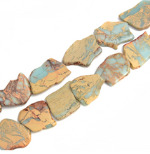 Load image into Gallery viewer, Gemstone Bolo Tie - Aqua Terra (Silver or Gold)