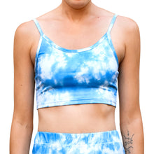 Load image into Gallery viewer, Cropped Tank Top - Blue Tie Dye
