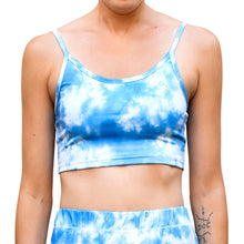 Load image into Gallery viewer, Cropped Tank Top - Blue Tie Dye