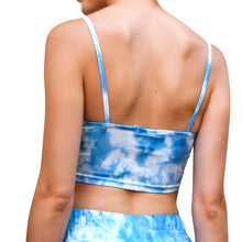 Load image into Gallery viewer, Cropped Tank Top - Blue Tie Dye