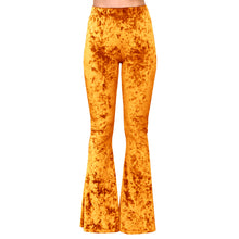 Load image into Gallery viewer, Velvet Bell Bottoms - Gold