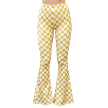 Load image into Gallery viewer, Bell Bottoms - Green Checkerboard
