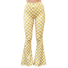 Load image into Gallery viewer, Bell Bottoms - Green Checkerboard