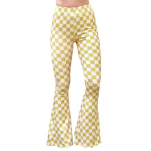 Load image into Gallery viewer, Bell Bottoms - Green Checkerboard