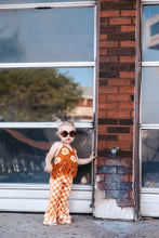 Load image into Gallery viewer, Girl's Bell Bottoms - Tan Checkerboard