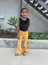 Load image into Gallery viewer, Girl's Velvet Bell Bottoms - Gold