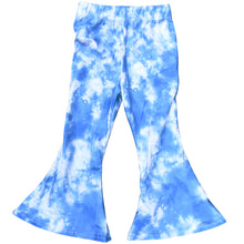 Load image into Gallery viewer, Girl's Bell Bottoms - Blue Tie Dye