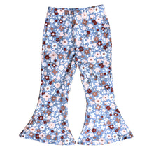 Load image into Gallery viewer, Girl's Bell Bottoms - Indigo Floral