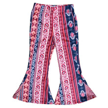 Load image into Gallery viewer, Girl's Bell Bottoms - Marsala Paisley