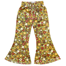 Load image into Gallery viewer, Girl's Bell Bottoms - Olive Floral
