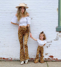 Load image into Gallery viewer, Girl's Bell Bottoms - Olive Floral