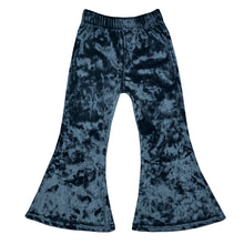 Load image into Gallery viewer, Girl's Velvet Bell Bottoms - Indigo