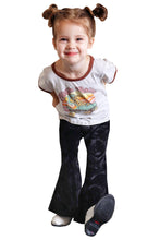 Load image into Gallery viewer, Girl's Velvet Bell Bottoms - Black