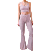 Load image into Gallery viewer, Ribbed Bell Bottoms - Mauve