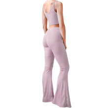 Load image into Gallery viewer, Ribbed Bell Bottoms - Mauve