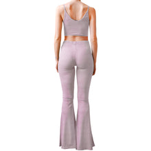 Load image into Gallery viewer, Ribbed Bell Bottoms - Mauve