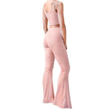 Load image into Gallery viewer, Ribbed Bell Bottoms - Rose