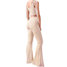 Load image into Gallery viewer, Ribbed Bell Bottoms - Sand