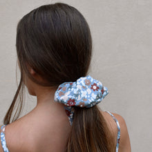 Load image into Gallery viewer, Oversized Scrunchie - Indigo Floral
