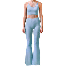 Load image into Gallery viewer, Ribbed Bell Bottoms - Sky