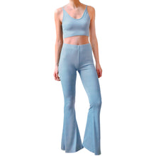 Load image into Gallery viewer, Ribbed Bell Bottoms - Sky