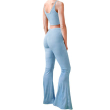 Load image into Gallery viewer, Ribbed Bell Bottoms - Sky