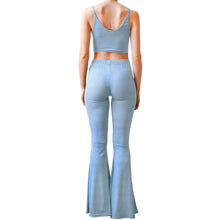Load image into Gallery viewer, Ribbed Bell Bottoms - Sky