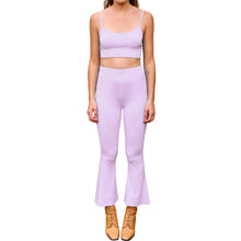 Load image into Gallery viewer, Cropped Bell Bottoms - Solid Lavender
