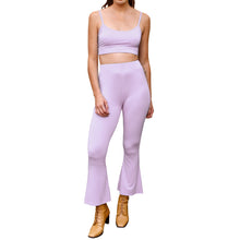 Load image into Gallery viewer, Cropped Bell Bottoms - Solid Lavender