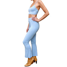 Load image into Gallery viewer, Cropped Bell Bottoms - Solid Light Blue