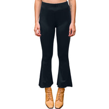 Load image into Gallery viewer, Cropped Bell Bottoms - Solid Black