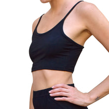 Load image into Gallery viewer, Cropped Tank Top - Solid Black