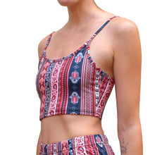 Load image into Gallery viewer, Cropped Tank Top - Marsala Paisley
