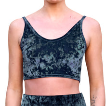 Load image into Gallery viewer, Velvet Cropped Tank Top - Indigo