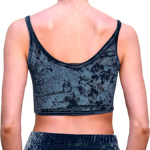 Load image into Gallery viewer, Velvet Cropped Tank Top - Indigo