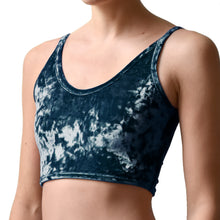 Load image into Gallery viewer, Velvet Cropped Tank Top - Indigo