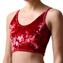 Load image into Gallery viewer, Velvet Cropped Tank Top - Red