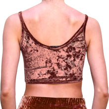 Load image into Gallery viewer, Velvet Cropped Tank Top - Dusty Rose
