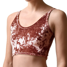 Load image into Gallery viewer, Velvet Cropped Tank Top - Dusty Rose
