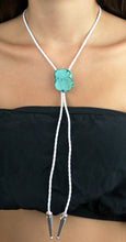 Load image into Gallery viewer, Gemstone Bolo Tie - Tuquoise (Silver or Gold)