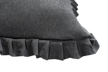 Load image into Gallery viewer, Ruffle Pillow Cover Set - Heather Grey
