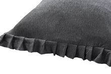 Load image into Gallery viewer, Ruffle Pillow Cover Set - Heather Grey
